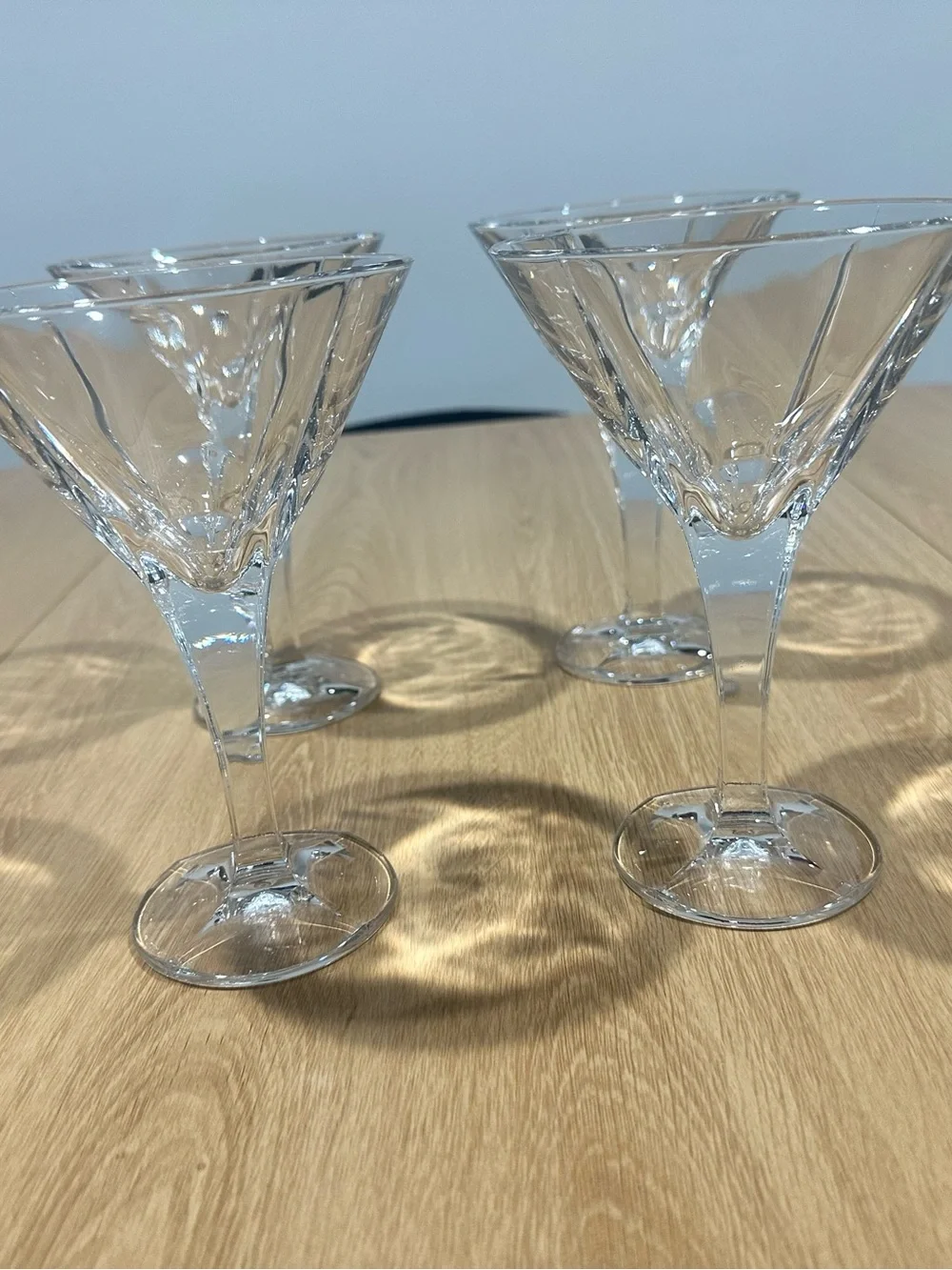 Crystal Coupe Glasses - Clear Stemware (Set of 4)